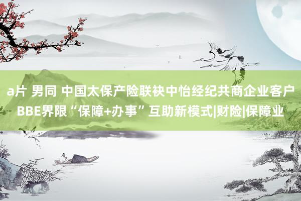 a片 男同 中国太保产险联袂中怡经纪共商企业客户BBE界限“保障+办事”互助新模式|财险|保障业